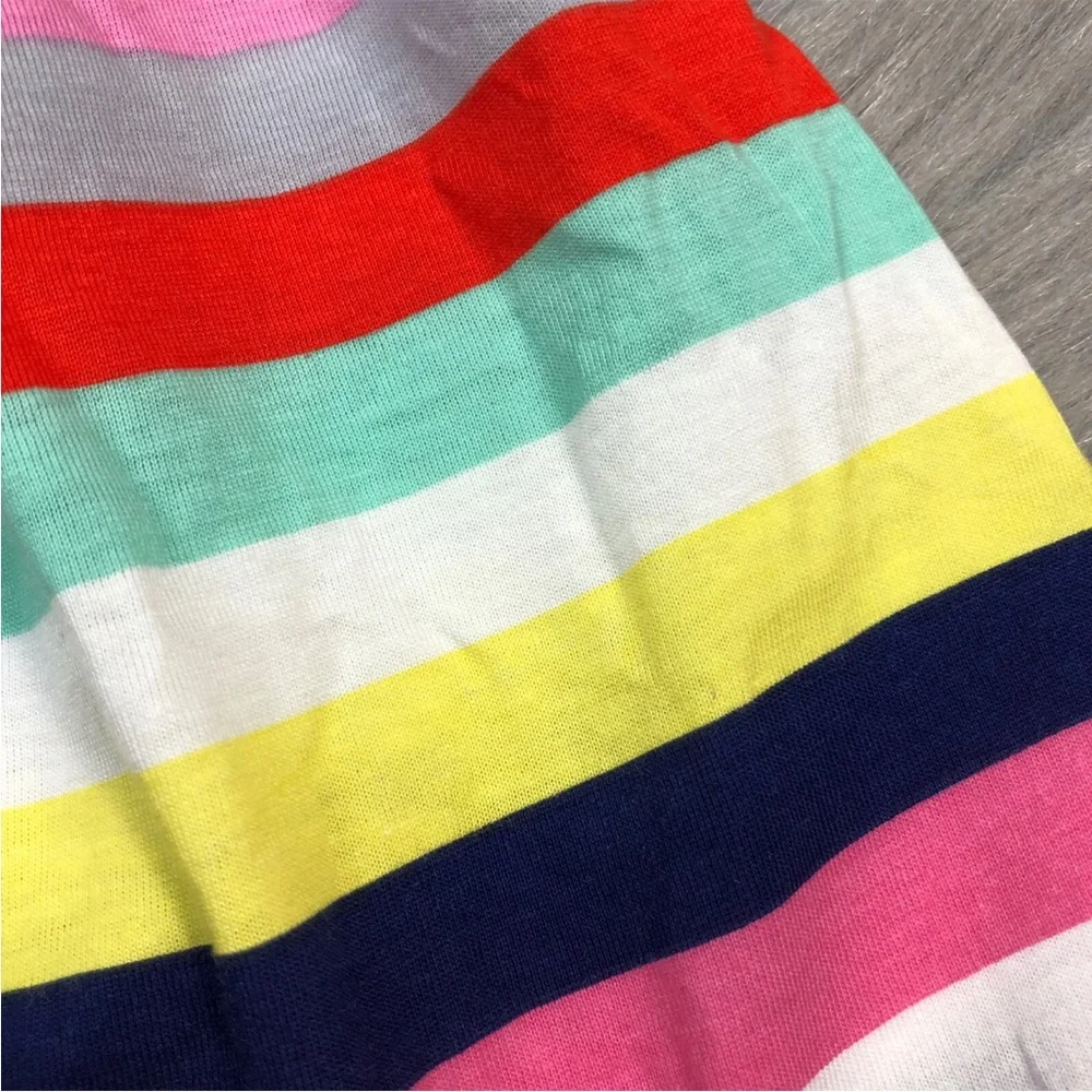 H&M Girls 4-6 Years Rainbow Multicolored Striped Tank Dress